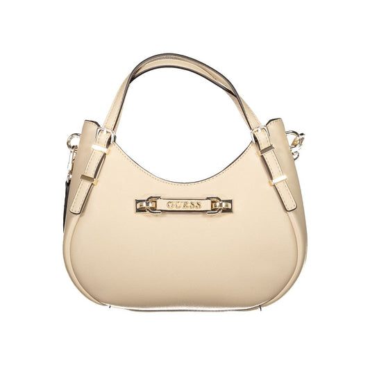 Guess Jeans Beige Polyethylen Damen Handtasche