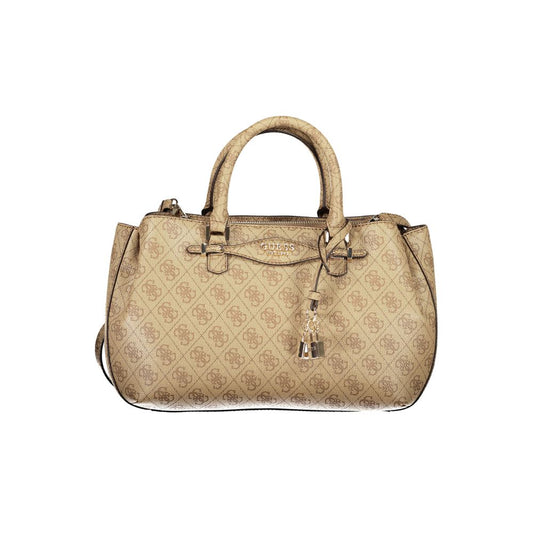Guess Jeans Beige Polyethylen Damen Handtasche
