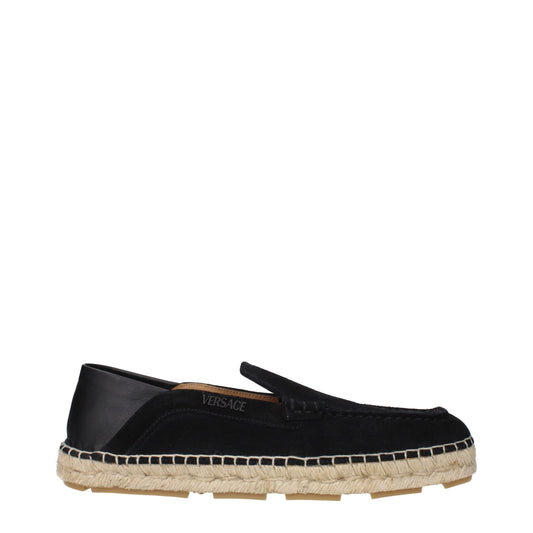 Versace Schwarze Leder-Espadrilles