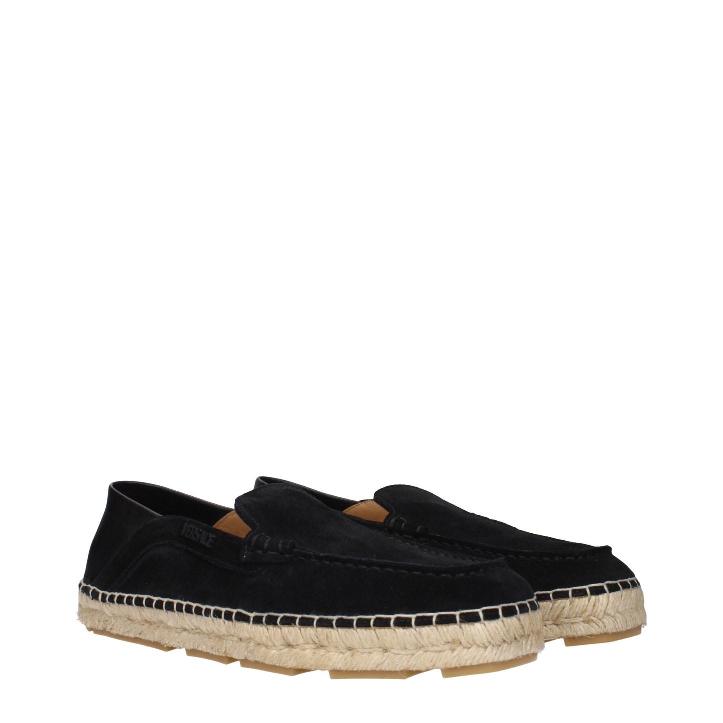 Versace Schwarze Leder-Espadrilles