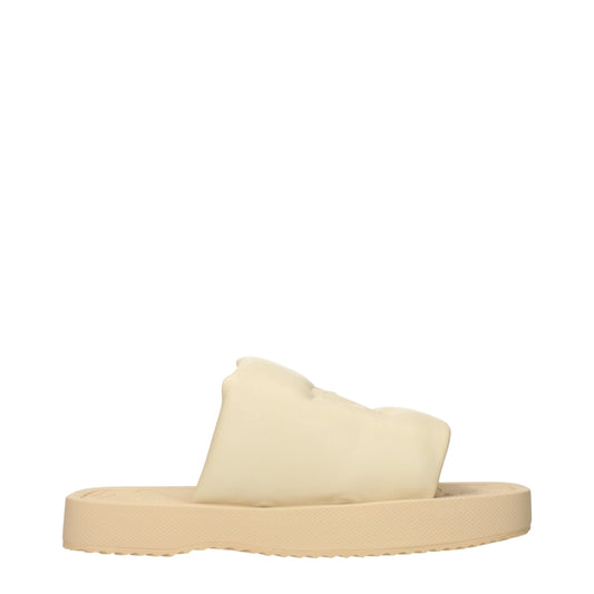 Burberry Beige Leder-Slipper-Sandalen
