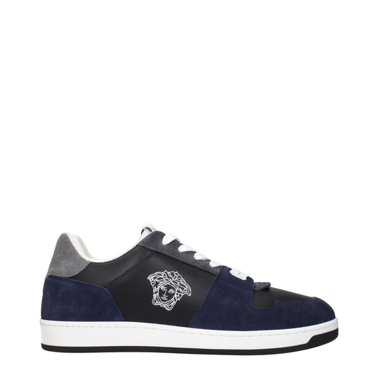 Blaue Ledersneaker von Versace