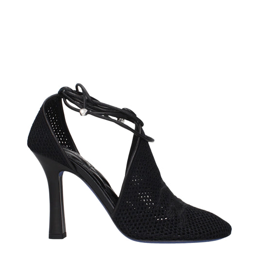 Burberry – Pumps mit hohem Absatz aus schwarzem Stoff