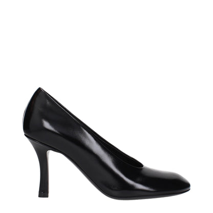 Burberry – Pumps aus schwarzem Leder mit hohem Absatz