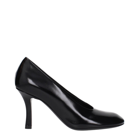 Burberry – Pumps aus schwarzem Leder mit hohem Absatz