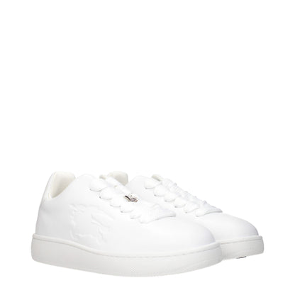 Burberry Weiße Leder Low-Tops
