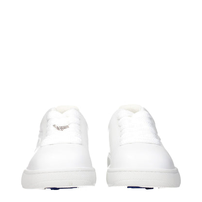Burberry Weiße Leder Low-Tops