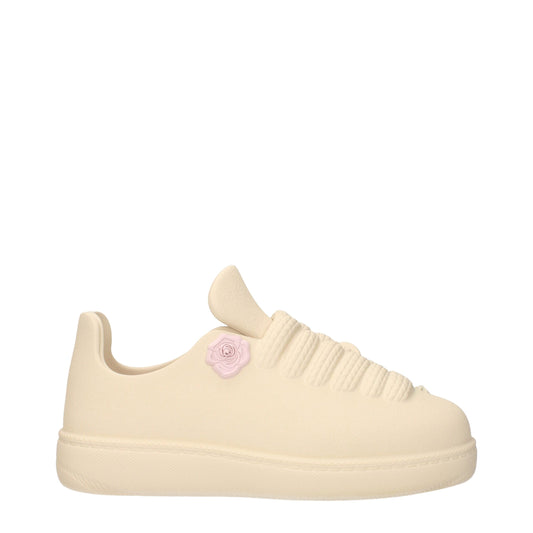 Beigefarbene Baumwoll-Sneakers von Burberry