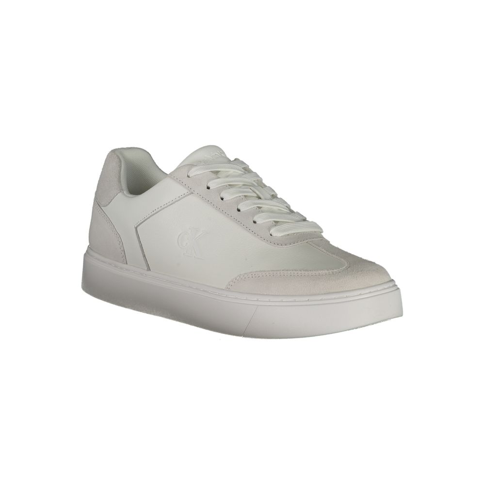 Calvin Klein Herren-Sneaker aus weißem Leder