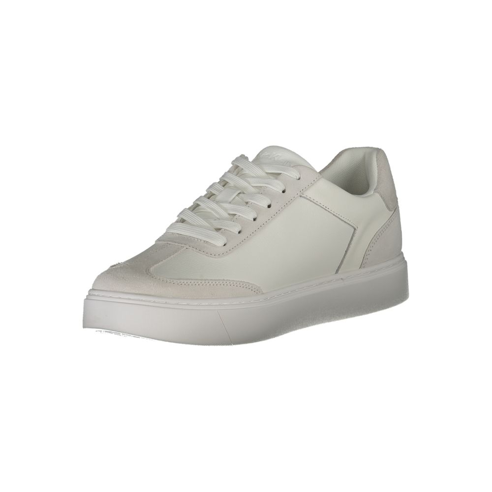 Calvin Klein Herren-Sneaker aus weißem Leder