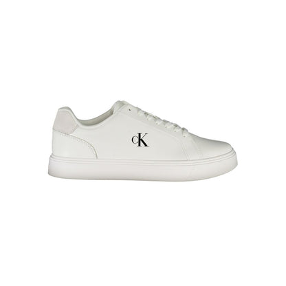Calvin Klein Herren-Sneaker aus weißem Leder