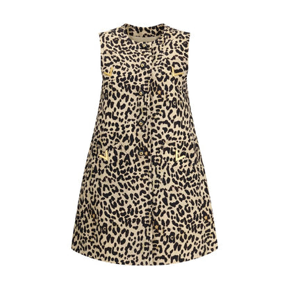 Valentino – Lange Weste mit Leopardenmuster