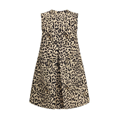 Valentino – Lange Weste mit Leopardenmuster