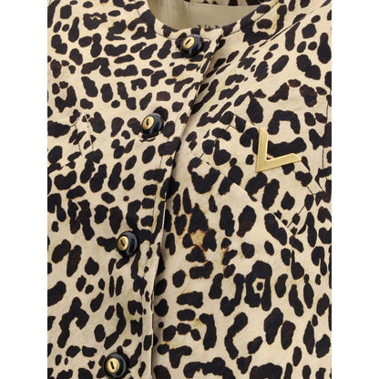 Valentino – Lange Weste mit Leopardenmuster