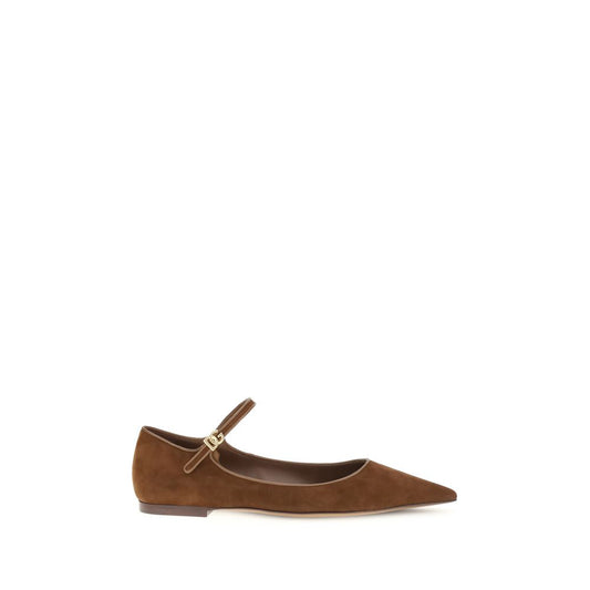 Dolce &amp; Gabbana Ballerinas aus Wildleder und Nappaleder