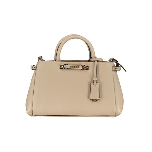 Guess Jeans Beige Polyethylen Damen Handtasche