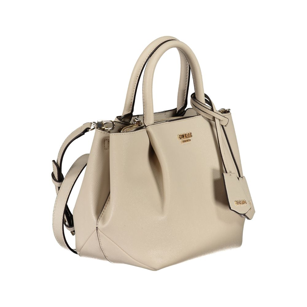 Guess Jeans Beige Polyethylen Damen Handtasche
