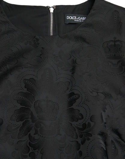 Dolce &amp; Gabbana – Schwarzes, ärmelloses, figurbetontes Minikleid in A-Linie
