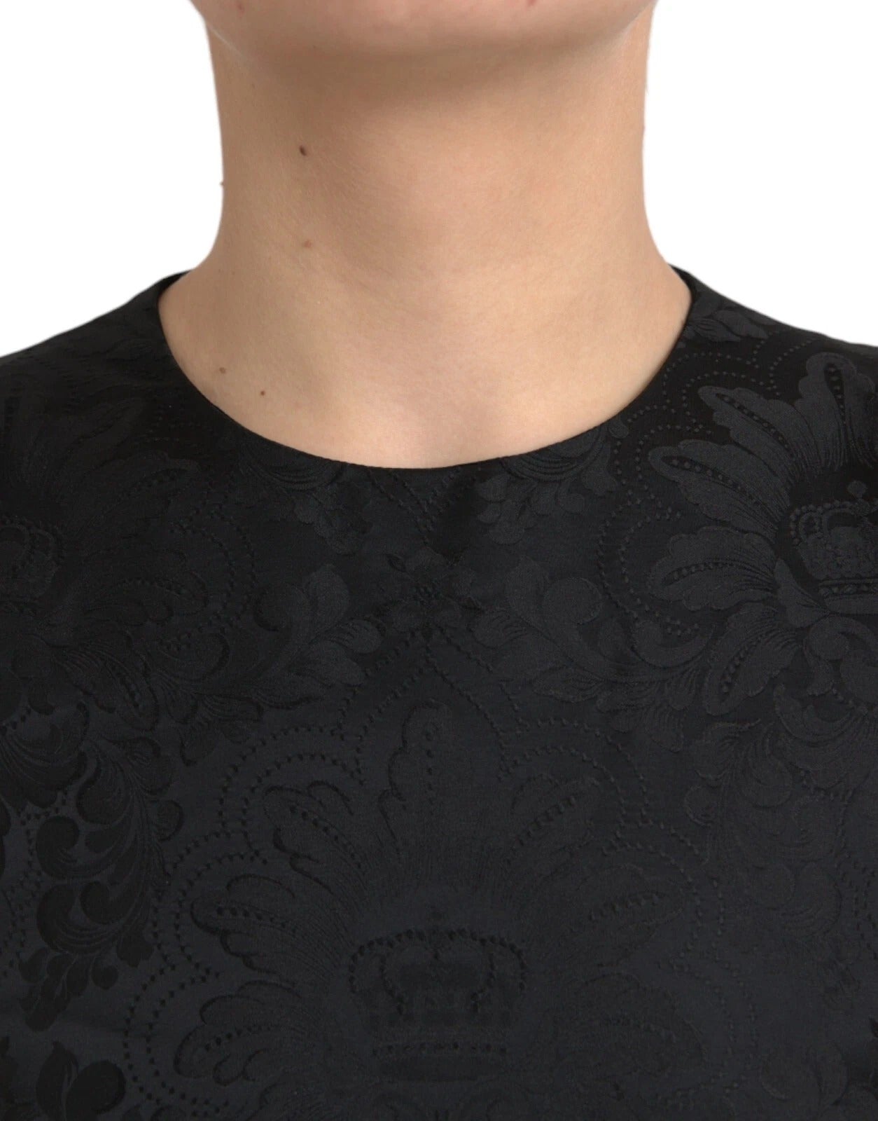 Dolce &amp; Gabbana – Schwarzes, ärmelloses, figurbetontes Minikleid in A-Linie