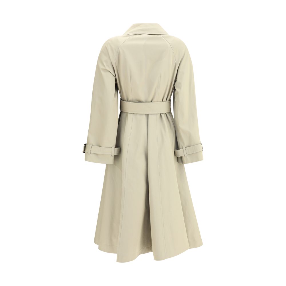 Burberry – Langer, figurbetonter Gabardine-Trenchcoat „Ellingham“