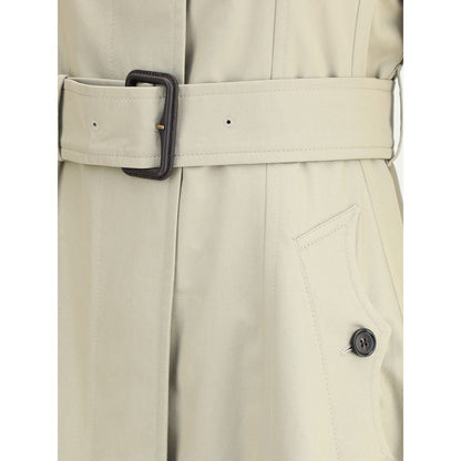 Burberry – Langer, figurbetonter Gabardine-Trenchcoat „Ellingham“