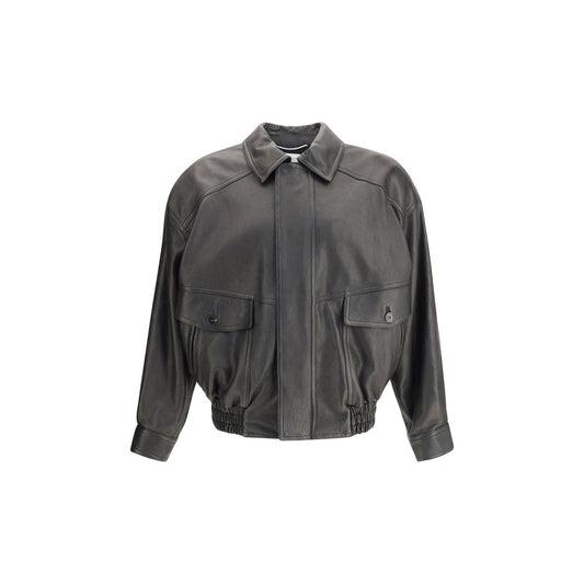 Saint Laurent Ballon-Lederjacke