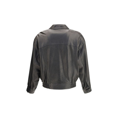 Saint Laurent Ballon-Lederjacke