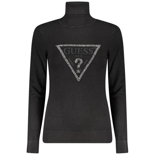 Guess Jeans Black Viscose Women Sweater