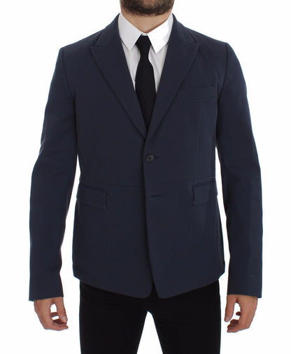 Dolce &amp; Gabbana Blauer Freizeitblazer aus Baumwollstretch