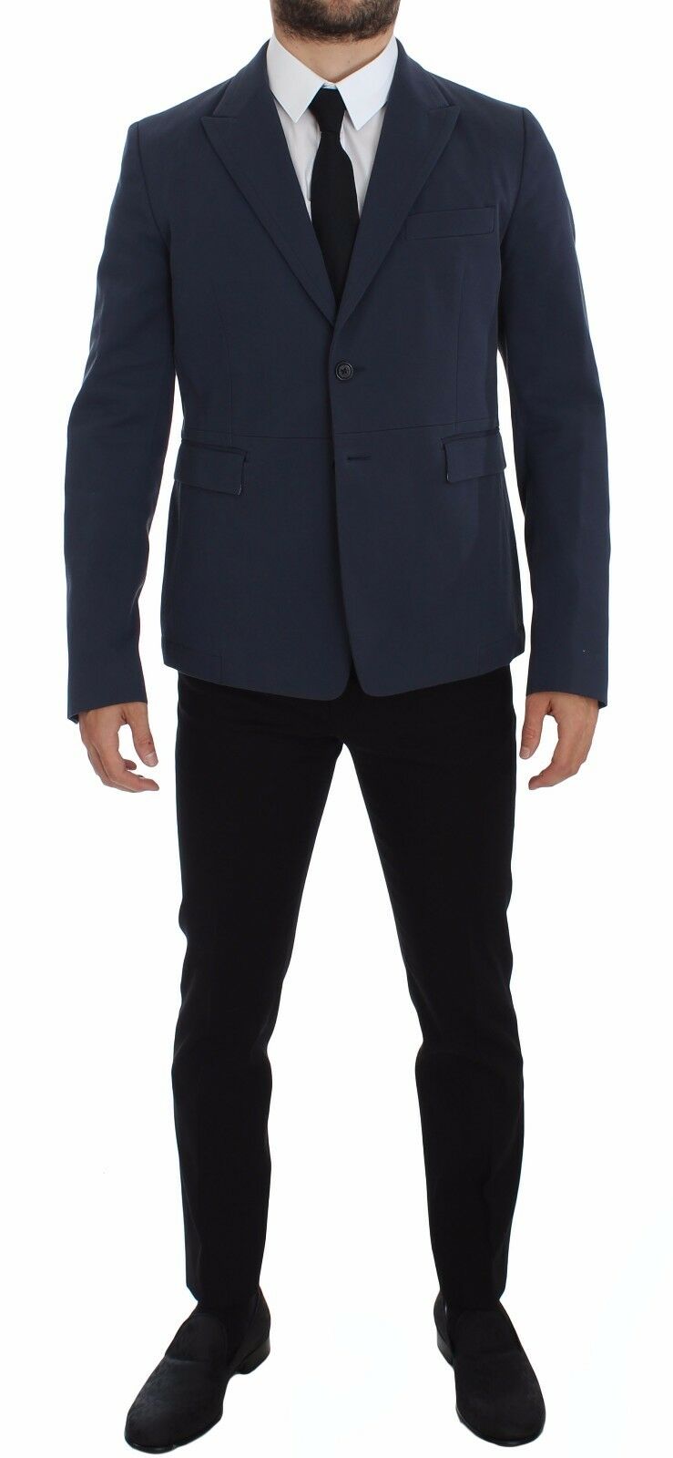Dolce &amp; Gabbana Blauer Freizeitblazer aus Baumwollstretch