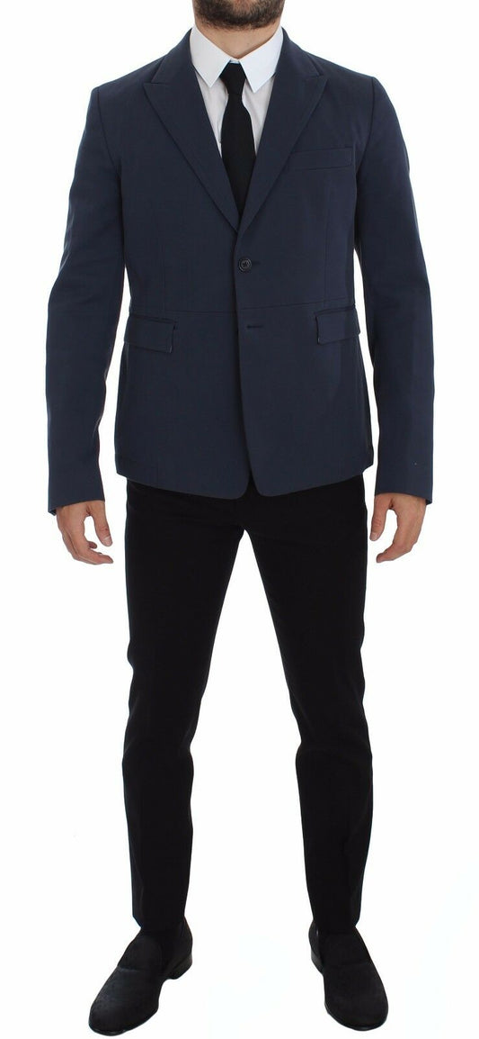Dolce &amp; Gabbana Blauer Freizeitblazer aus Baumwollstretch