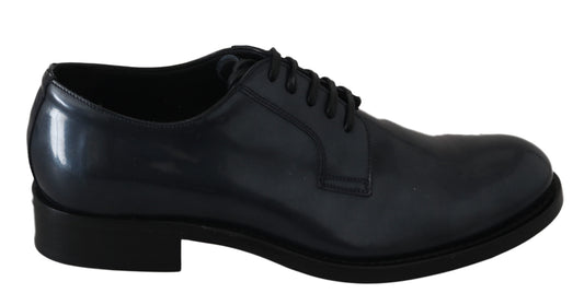 Dolce &amp; Gabbana – Blaue Derby-Schuhe aus Leder für formelle Anlässe